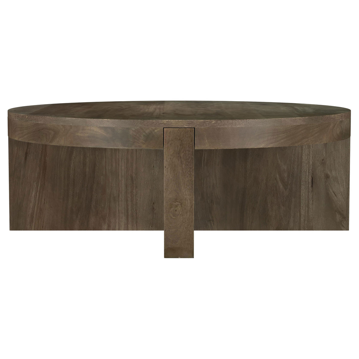 Kinkaid Round Solid Mango Wood Coffee & End Table - Round Coffee Table