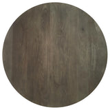 Kinkaid Round Solid Mango Wood Coffee & End Table - Thick Slab Legs in Dark Brown – view 9