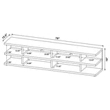Cartmill 78" TV Stand - Rustic Mango 2-Tier Media Console for TVs up to 85" – view 10