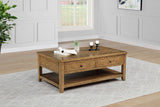 Payne 48" Lift-Top Coffee Table on Casters - Distressed Brown with Hidden Storage & Lower Shelf – view 1