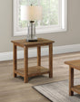 Payne Farmhouse Coffee, End & Console Tables with Shelf - Distressed Brown Pine – view 16
