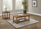 Payne Farmhouse Coffee, End & Console Tables with Shelf - 2pcs- Coffee Table + End Table