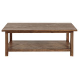 Payne Farmhouse Coffee, End & Console Tables with Shelf - Distressed Brown Pine – view 10