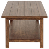 Payne Farmhouse Coffee, End & Console Tables with Shelf - Distressed Brown Pine – view 11