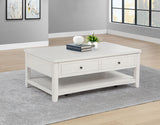 Payne 48" Lift-Top Coffee Table with Storage & Casters - Coastal Distressed White Pine – view 1