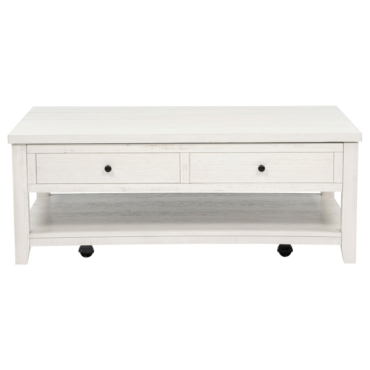 Payne 48" Lift-Top Coffee Table with Storage & Casters - Coastal Distressed White Pine – view 5