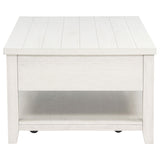 Payne 48" Lift-Top Coffee Table with Storage & Casters - Coastal Distressed White Pine – view 7