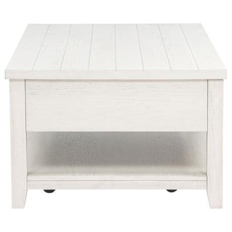 Payne 48" Lift-Top Coffee Table with Storage & Casters - Coastal Distressed White Pine – view 7