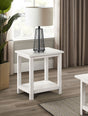 Payne Coffee Table, End Tables & Console - Farmhouse Distressed White with Lower Shelves – view 16