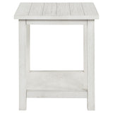 Payne Coffee Table, End Tables & Console - Farmhouse Distressed White with Lower Shelves – view 18
