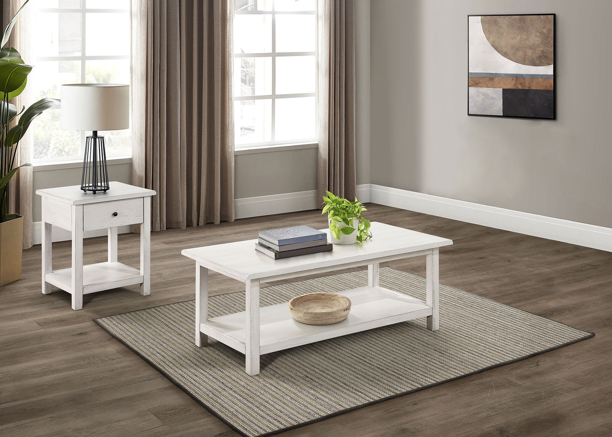 Payne Coffee Table, End Tables & Console - 2pcs- Coffee Table + 1-Drawer End Table