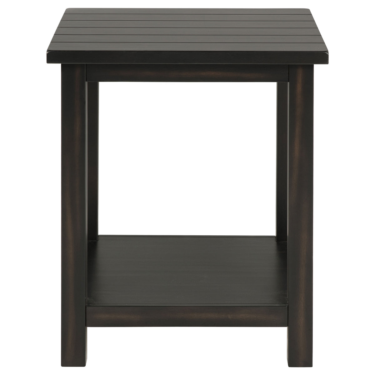 Payne Coffee Table, End Tables & Console - Rustic Farmhouse Distressed Java with Open Shelves – view 19