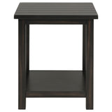 Payne Coffee Table, End Tables & Console - Rustic Farmhouse Distressed Java with Open Shelves – view 19