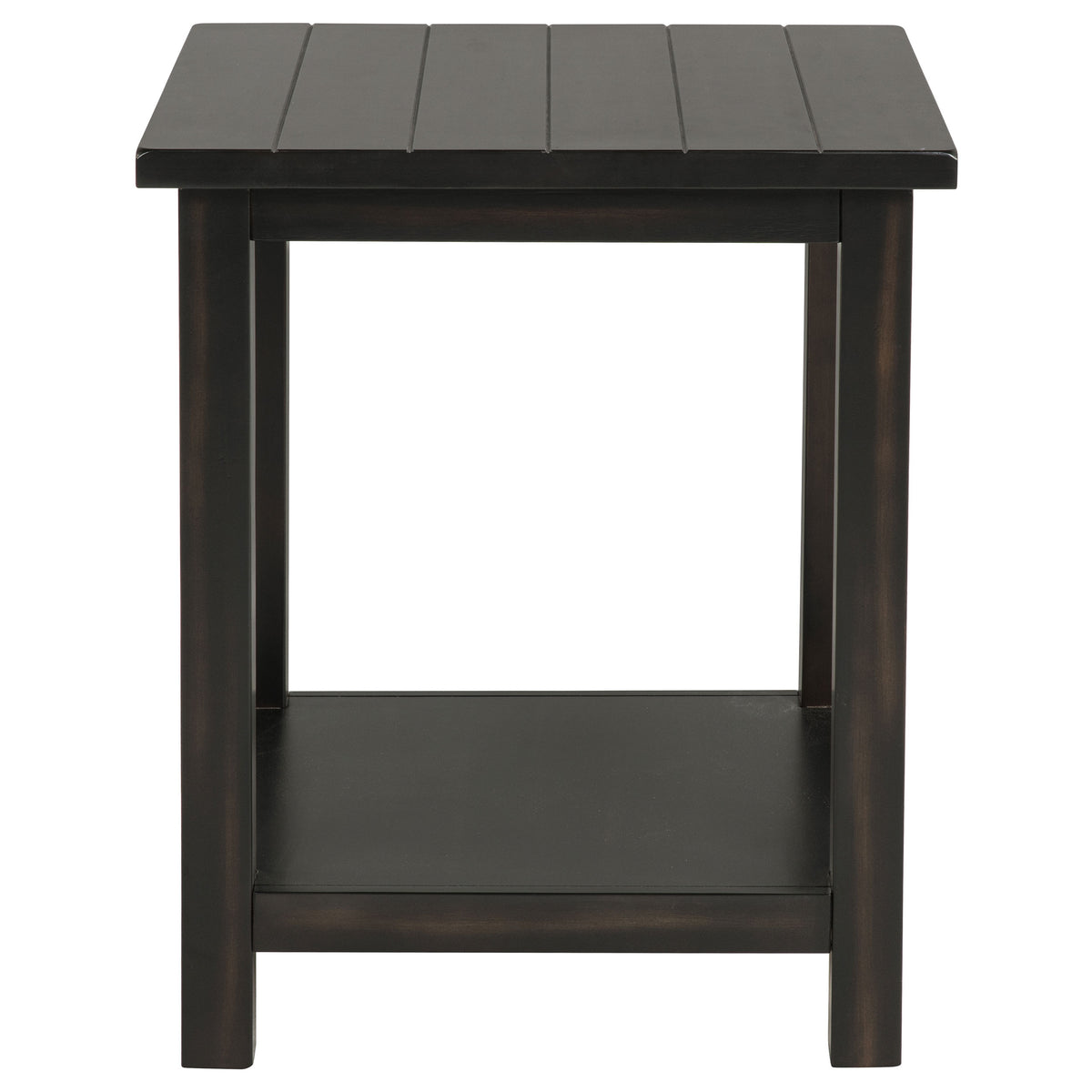 Payne Coffee Table, End Tables & Console - Rustic Farmhouse Distressed Java with Open Shelves – view 20