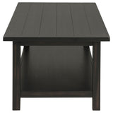 Payne Coffee Table, End Tables & Console - Rustic Farmhouse Distressed Java with Open Shelves – view 14
