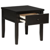 Concord Coffee Table & End Table - Distressed Java Planked Top with Louvered Drawers – view 15