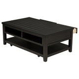 Concord Coffee Table & End Table - Distressed Java Planked Top with Louvered Drawers – view 10