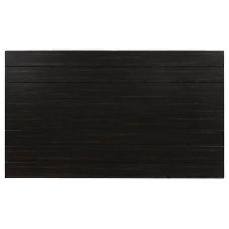 Concord Coffee Table & End Table - Distressed Java Planked Top with Louvered Drawers – view 11