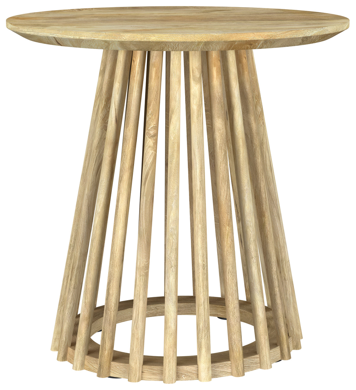 Touhy Round Solid Mango Wood Coffee & End Table - Round End Table