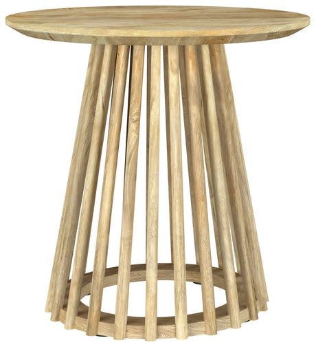 Touhy Round Solid Mango Wood Coffee & End Table - Round End Table