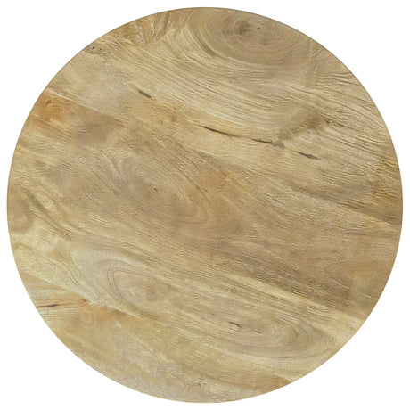 Touhy Round Solid Mango Wood Coffee & End Table - Rustic Natural Mango Finish – view 13