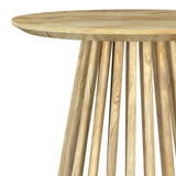 Touhy Round Solid Mango Wood Coffee & End Table - Rustic Natural Mango Finish – view 14
