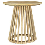 Touhy Round Solid Mango Wood Coffee & End Table - Rustic Natural Mango Finish – view 18