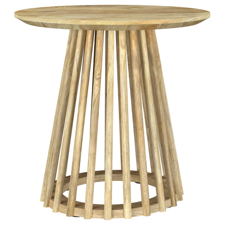 Touhy Round Solid Mango Wood Coffee & End Table - Rustic Natural Mango Finish – view 18