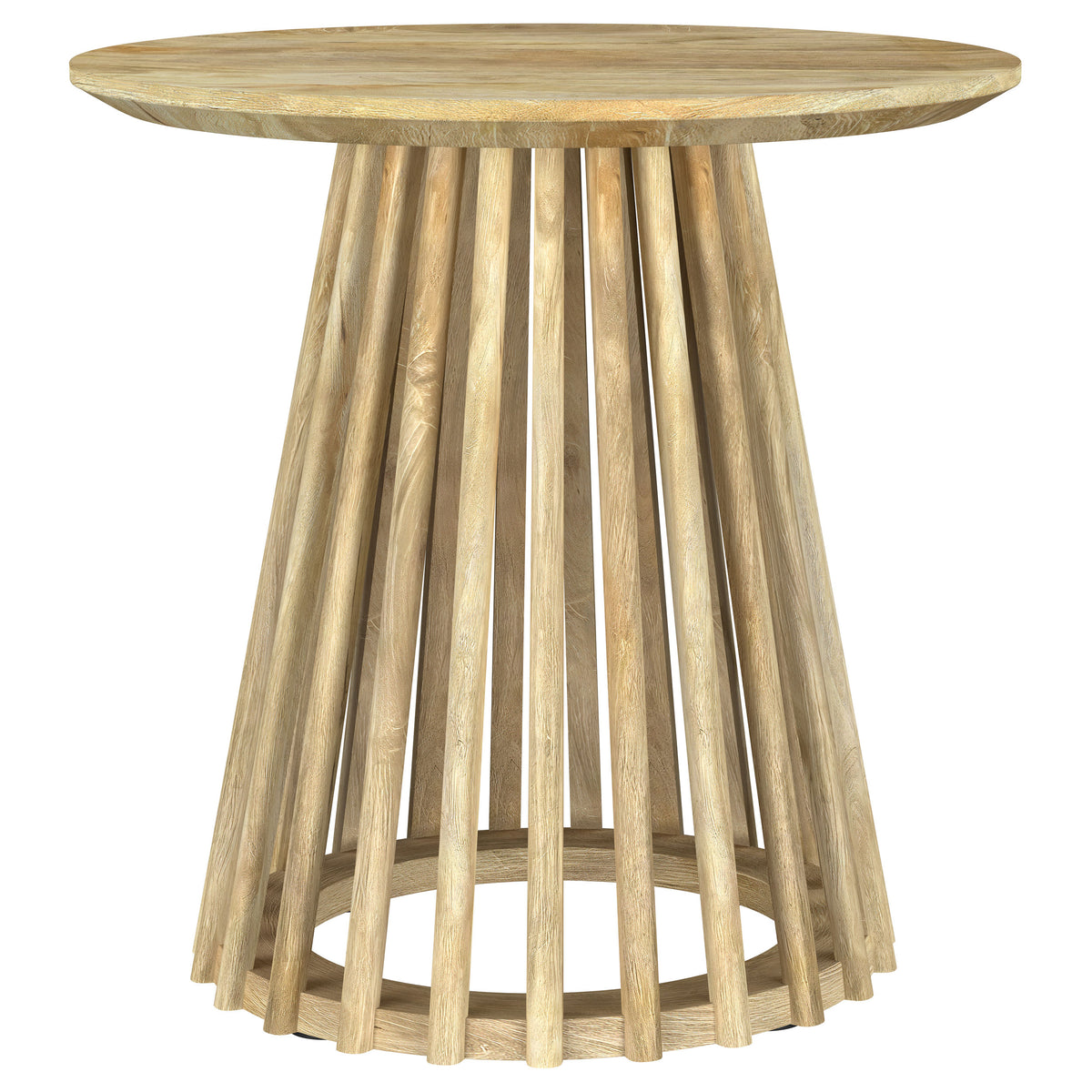 Touhy Round Solid Mango Wood Coffee & End Table - Rustic Natural Mango Finish – view 19