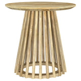 Touhy Round Solid Mango Wood Coffee & End Table - Rustic Natural Mango Finish – view 19