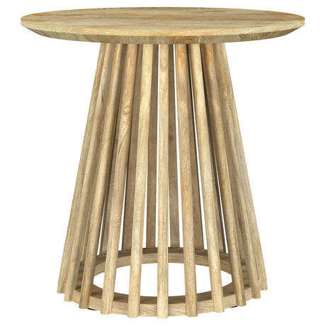 Touhy Round Solid Mango Wood Coffee & End Table - Rustic Natural Mango Finish – view 19