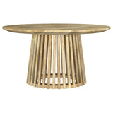 Touhy Round Solid Mango Wood Coffee & End Table - Round Coffee Table