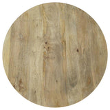 Touhy Round Solid Mango Wood Coffee & End Table - Rustic Natural Mango Finish – view 8