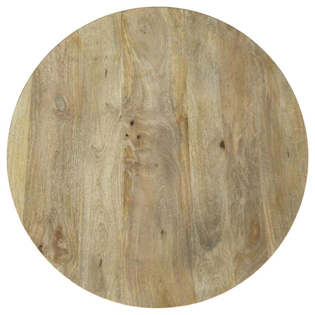 Touhy Round Solid Mango Wood Coffee & End Table - Rustic Natural Mango Finish – view 8