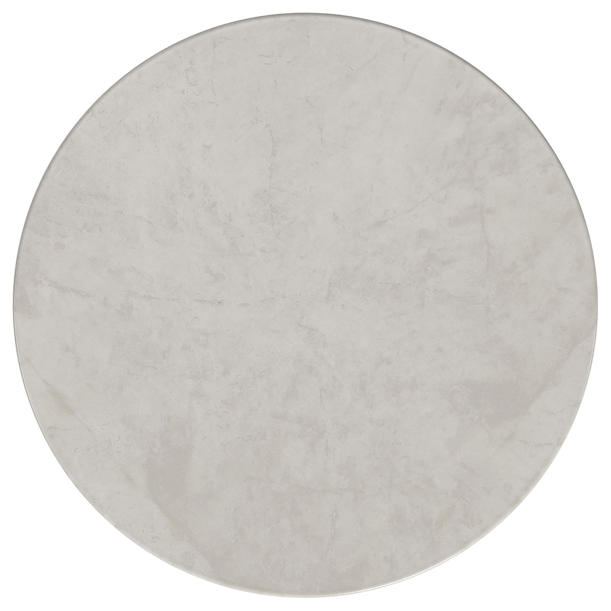 Hermas Round Genuine Marble Coffee & End Table Sets - White Marble Tops on Textured Black Metal – view 9