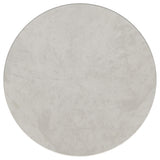 Hermas Round Genuine Marble Coffee & End Table Sets - White Marble Tops on Textured Black Metal – view 9