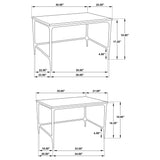 Ebby 2-Piece Nesting Coffee Tables - Genuine White Marble Tops on Antique Black Iron Frames – view 11