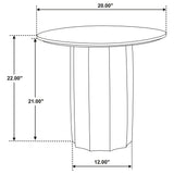 Cayenne Round Coffee Table & End Table Sets - Sculpted Pedestal Base in Solid Mango Wood, Walnut – view 15