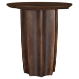 Cayenne Round Coffee Table & End Table Sets - Sculpted Pedestal Base in Solid Mango Wood, Walnut – view 17