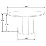 Cayenne Round Coffee Table & End Table Sets - Sculpted Pedestal Base in Solid Mango Wood, Walnut – view 10