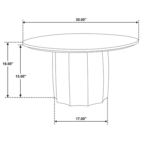 Cayenne Round Coffee Table & End Table Sets - Sculpted Pedestal Base in Solid Mango Wood, Walnut – view 10