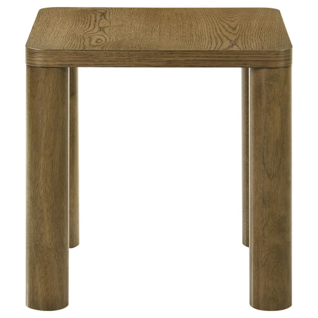 Castlewood Coffee Table & End Table Sets - Rounded Corners & Cylindrical Legs in Brown Oak – view 15