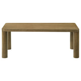Castlewood Coffee Table & End Table Sets - Rounded Corners & Cylindrical Legs in Brown Oak – view 7