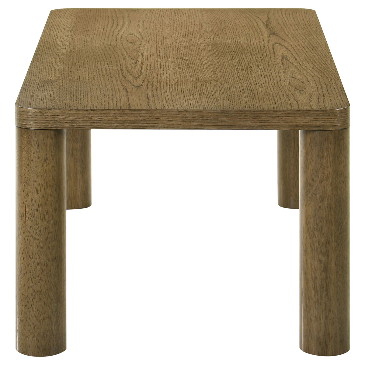 Castlewood Coffee Table & End Table Sets - Rounded Corners & Cylindrical Legs in Brown Oak – view 8