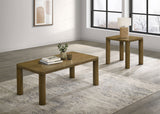 Castlewood Coffee Table & End Table Sets - Rounded Corners & Cylindrical Legs in Brown Oak – view 13