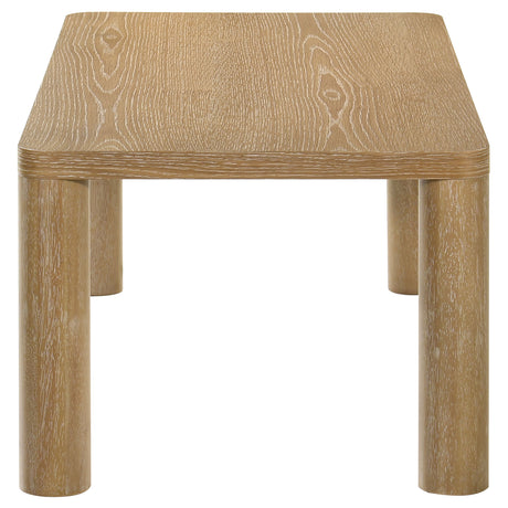 Castlewood Coffee Table & End Table - Sculptural Rounded Legs in Light Oak, Modern Table Sets – view 8