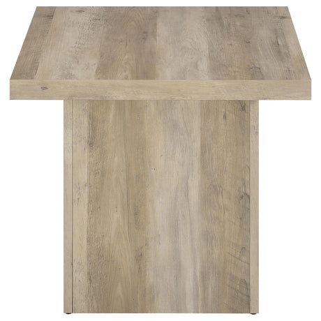 Devar Square Plinth Coffee & End Tables - Rustic Distressed Pine Finish – view 16