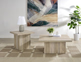 Devar Square Plinth Coffee & End Tables - 2pcs- Coffee Table + End Table