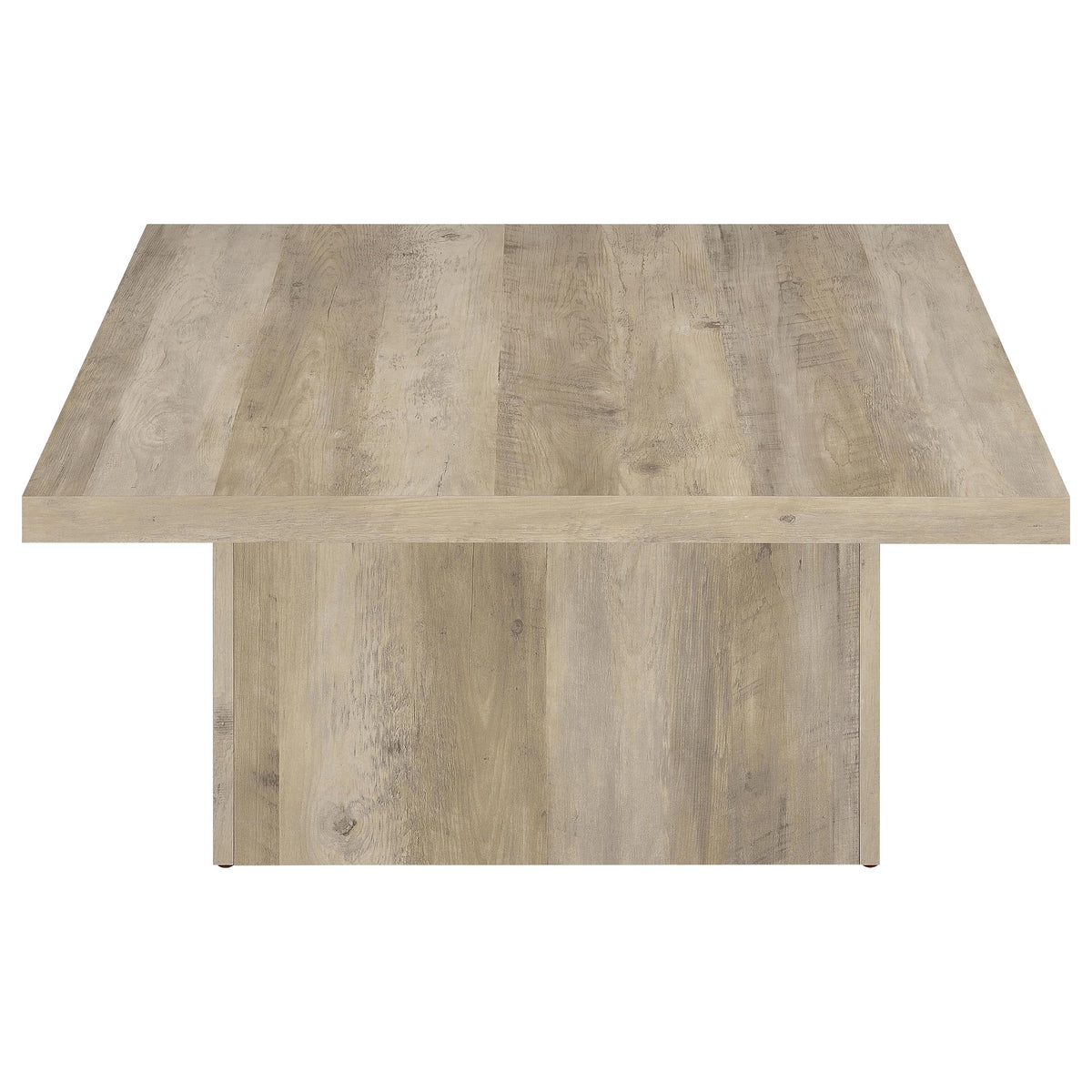 Devar Square Plinth Coffee & End Tables - Rustic Distressed Pine Finish – view 10