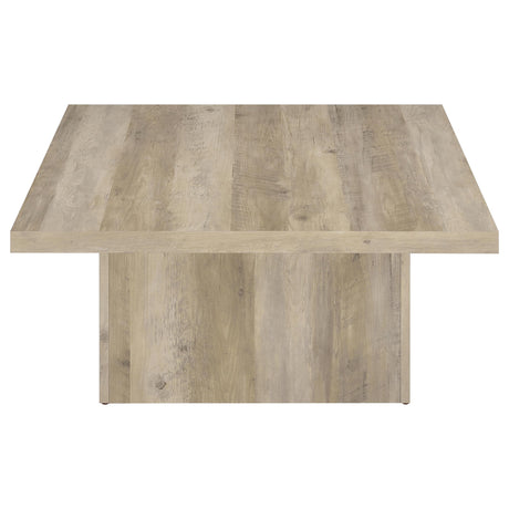 Devar Square Plinth Coffee & End Tables - Rustic Distressed Pine Finish – view 10